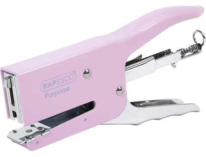 Agrafador Alicate 40 Folhas 24/6  Porpoise Rosa