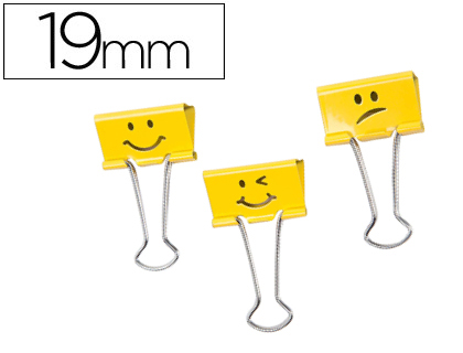 Pinça Metalica  Reversivel 19 mm Emojis Amarelo