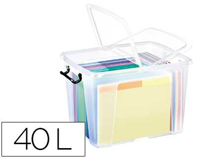 Caixa de Armazenagem em Plástico 40Litros Transparente
