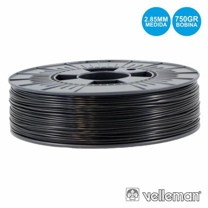 Filamento ABS 2,85mm (1/8) - Preto - 750g (IMPRESSORAS K8200, K8400, K8600, 3DPEN e 3DPEN2) - VELLE