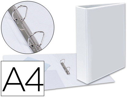 Pasta Canguru  2 Aneis Mistos de 40mm A4 Plastico Branco