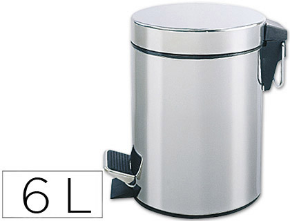 Cesto de Papéis Com Pedal Cromado 21x 32cm 