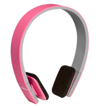 Auscultadores c/ Microfone Bluetooth s/ Fios a Bateria (Rosa) - 