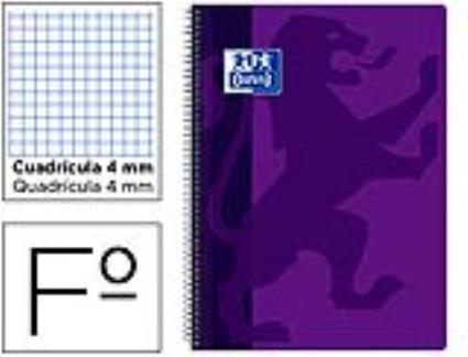 Caderno Espiral Oxford School Classic Capa Polipropileno Folio 80 Folhas Quadricula 4 mm com Margem Violeta