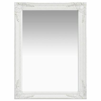 Espelho de Parede Estilo Barroco 60x80 cm Branco