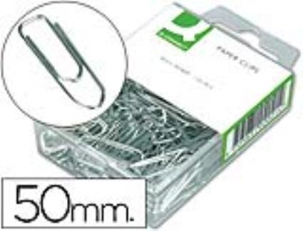Clips Niquelados Q-connect Plano em Bico - N. 3, 50 mm Caixa de 100 Unidades