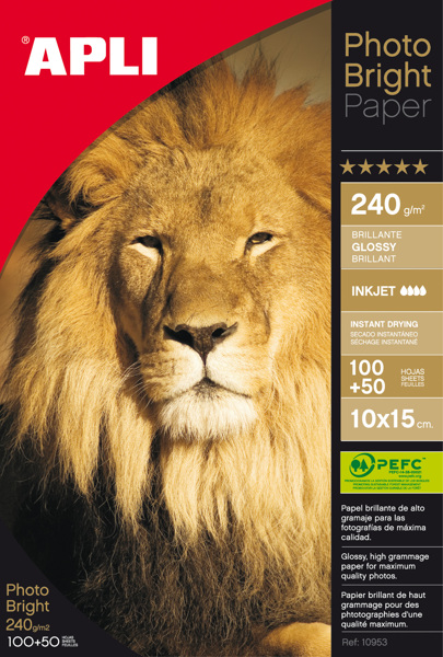 Papel Fotografico Photobright Glossy 10x15 cm - 240 Grs 150 Folhas 