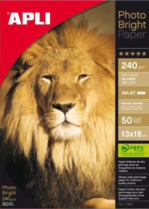 Papel Fotografico Photobright Glossy 13 X 18 cm - 240 Grs 50 Folhas 