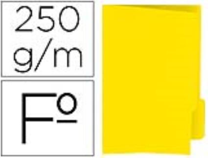 Classificador Gio em Cartolina Folio Pestana Direita 250 gr Amarelo