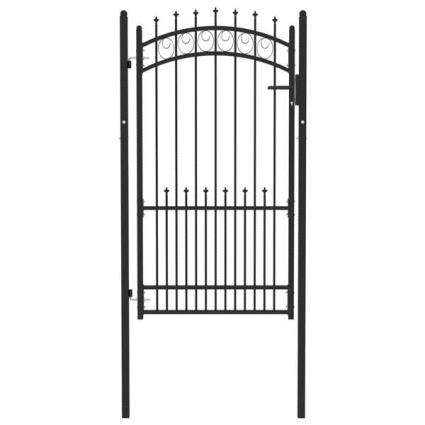 Portão para Cerca com Espetos 100x175 cm Aço Preto