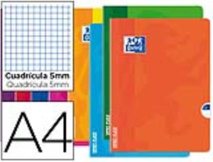 Caderno Agrafado Oxford Openflex Din A4 48 F Quadricula 5mm Cores Sortidas