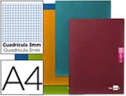 Caderno Escolar Scriptus 48 Folhas Din A4 Quadricula 3 mm Papel 90 gr com Margem