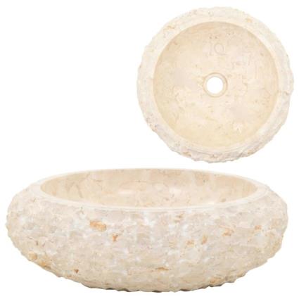 Lavatório 40x12 cm Mármore Creme