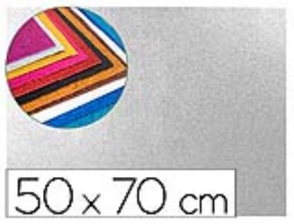 Goma Eva com Purpurina 50x70cm 60gr Espessura 2mm Prata