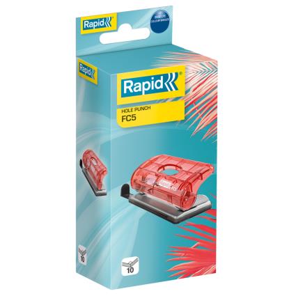 Furador Breeze, Capacidade de Furação de 10 Folhas, Coral