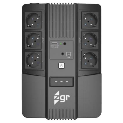 Ups Zgr Quick 600va One Size Black / Grey