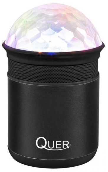 Coluna Mini Portátil LEDs Efeitos RGB c/ Leitor FM, USB, MiniSD, MP3, Bluetooth (Preto) - 