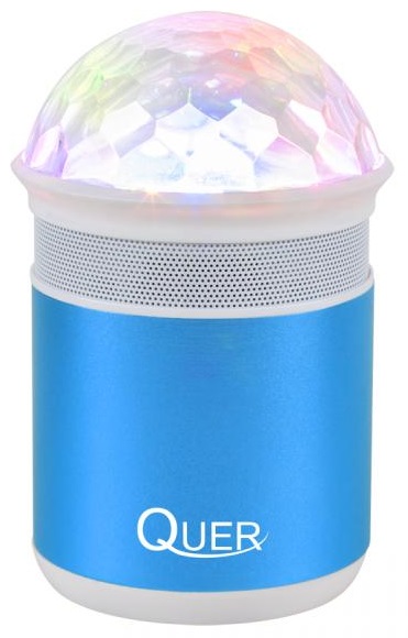 Coluna Mini Portátil LEDs Efeitos RGB c/ Leitor FM, USB, MiniSD, MP3, Bluetooth (Azul) - 
