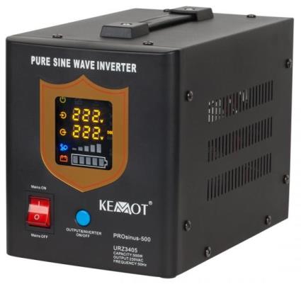 Conversor 12V -> 220V 500W (ONDA PURA) Estabilizador Tensão c/ Função Carregamento Bateria (Preto)