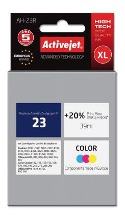 Tinteiro 23 Compatível HP (Tricolor) - 