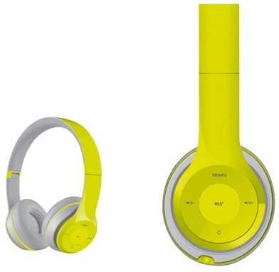 Auscultadores c/ Reprodutor SD/MP3, Bluetooth, Rádio AM/FM (Verde) - 