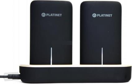 Pack 2x Banco Portatil de Energia (POWER BANK) USB 5V 5000mAh Lanterna c/ Docking Station - 