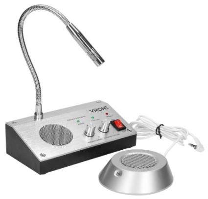 Microfone c/ Intercomunicador Bi-Direccional p/ Vidro - 