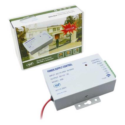 sincronismo 12V tensão da fonte e 3A para NIP K80. fechaduras e controlo de acessos