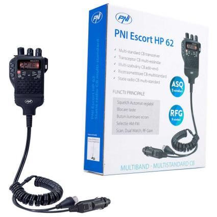 NIP rádios CB portátil Escort HP 62 normais lote, 4W, 12V, AM-FM, ASQ ajustáveis ??5 níveis, RF Gain 9 andares, Dual Watch, Trava de digitalização