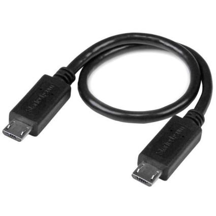 Cabo Micro-USB B Macho Preto (20 cm) - 