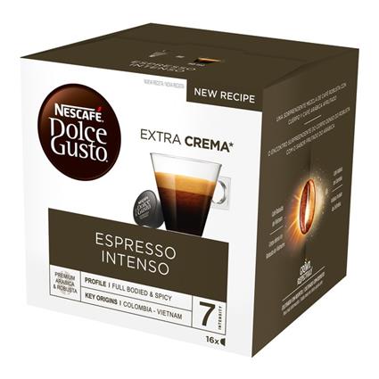 DolceGusto Cápsulas de café Dolce Gusto Espresso Intenso, café expresso, moderadamente torrado, 16 doses, 128 g