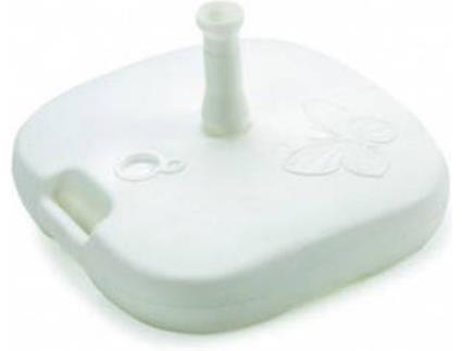 BASE DE RESINA PARA GUARDA-SOL 16 LITROS COR BRANCO 44X44X12CM (Ø AMPLIAVEL DE 21 A 32MM) 