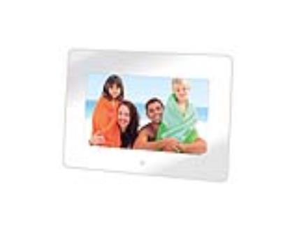 Moldura Digital 7 LED c/ Leitor Cartões SD/MMC (Branco) - 