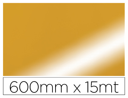 Papel Fantasia  Duplo Metalizado Ouro Bobina 600 mm X 15 Mt