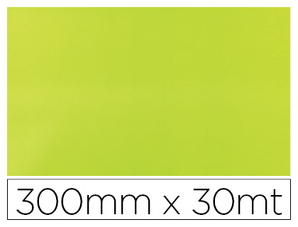 Papel Fantasia  Simple Verde Acido Bobina 300 mm X 30 Mt