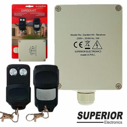 Kit Emissor Receptor 2 Canais e 2 Comandos Especial p/ Jardim - 