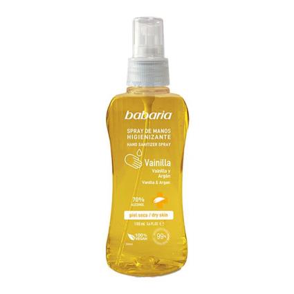 Higienizador de Mãos  Vainilla e Argan Spray Pele Seca 70% Álcool 100ml
