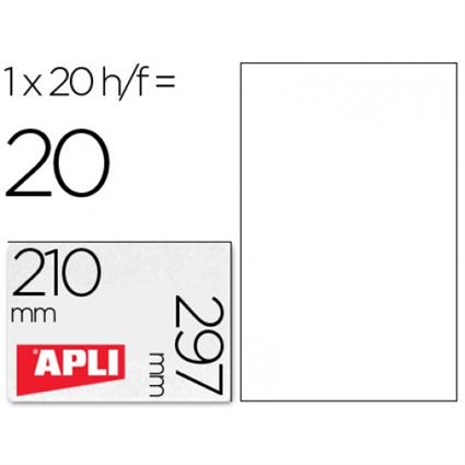 Etiquetas Adesivas  Translucidas 1225 210X297mm p/Impressão (20 Etiquetas)