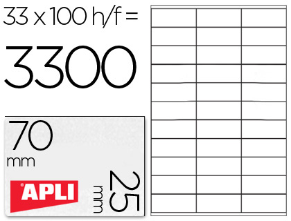Etiquetas Adesivas  A4 70 X 25 mm