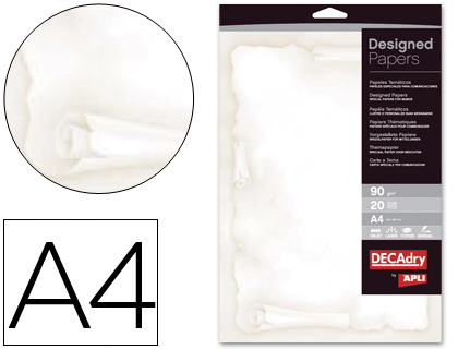 Papel Tematico  Line Pergamino Pack de 12 Folhas