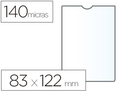 Bolsa Porta Documentos  Plastico 140 Microns Medidas 83x122mm (1 Unidade)