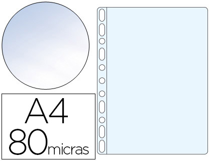 Bolsa Catalogo  Din A4 Polipropileno 80 Microns 11 Furos Cristal (100 Unidades)