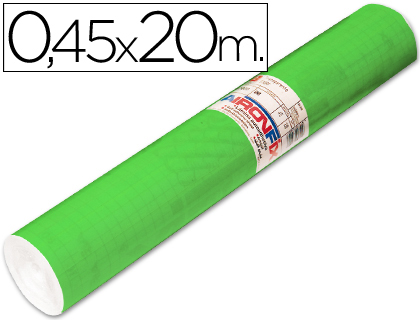 Papel Autocolante  0.45x20mts Verde Médio Unicor Rolo