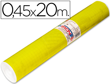 Papel Autocolante  0.45x20mts Amarelo Brilho Rolo
