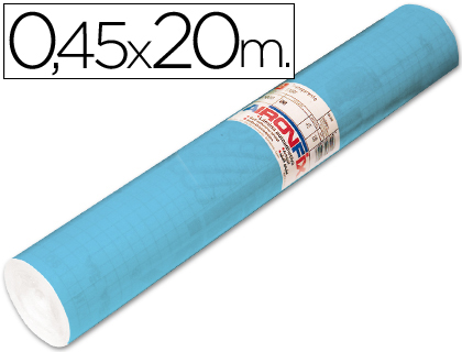 Papel Autocolante  0.45x20mts Azul Claro Mate Rolo