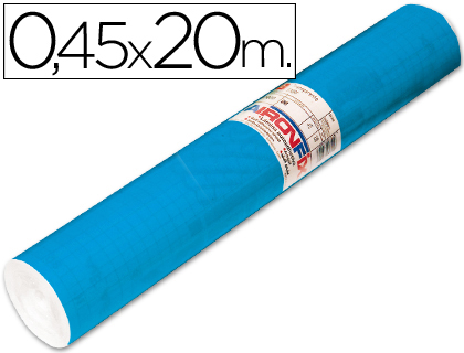 Papel Autocolante  0.45x20mts Azul Médio Mate Rolo