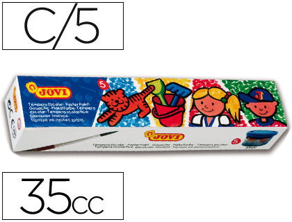 Estojo  de Guache - 5 Boioes de 40 ml