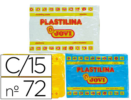 Plasticina  72 Pastilha 350 Grs Caixa de 15 Cores Sortidas