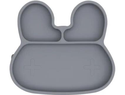 Prato em Silicone  Coelhinho Cinzento