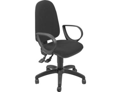 Cadeira Executiva  Sincro Team Braços fixos (Preto - Forrado)